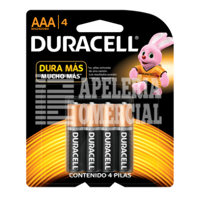 PILAS DURACELL AAA PAQ. C/4